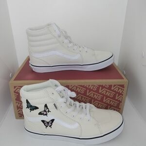 Vans Girls Filmore Hi Embroidered Butterfly Mars Sneakers NIB Size 5.5